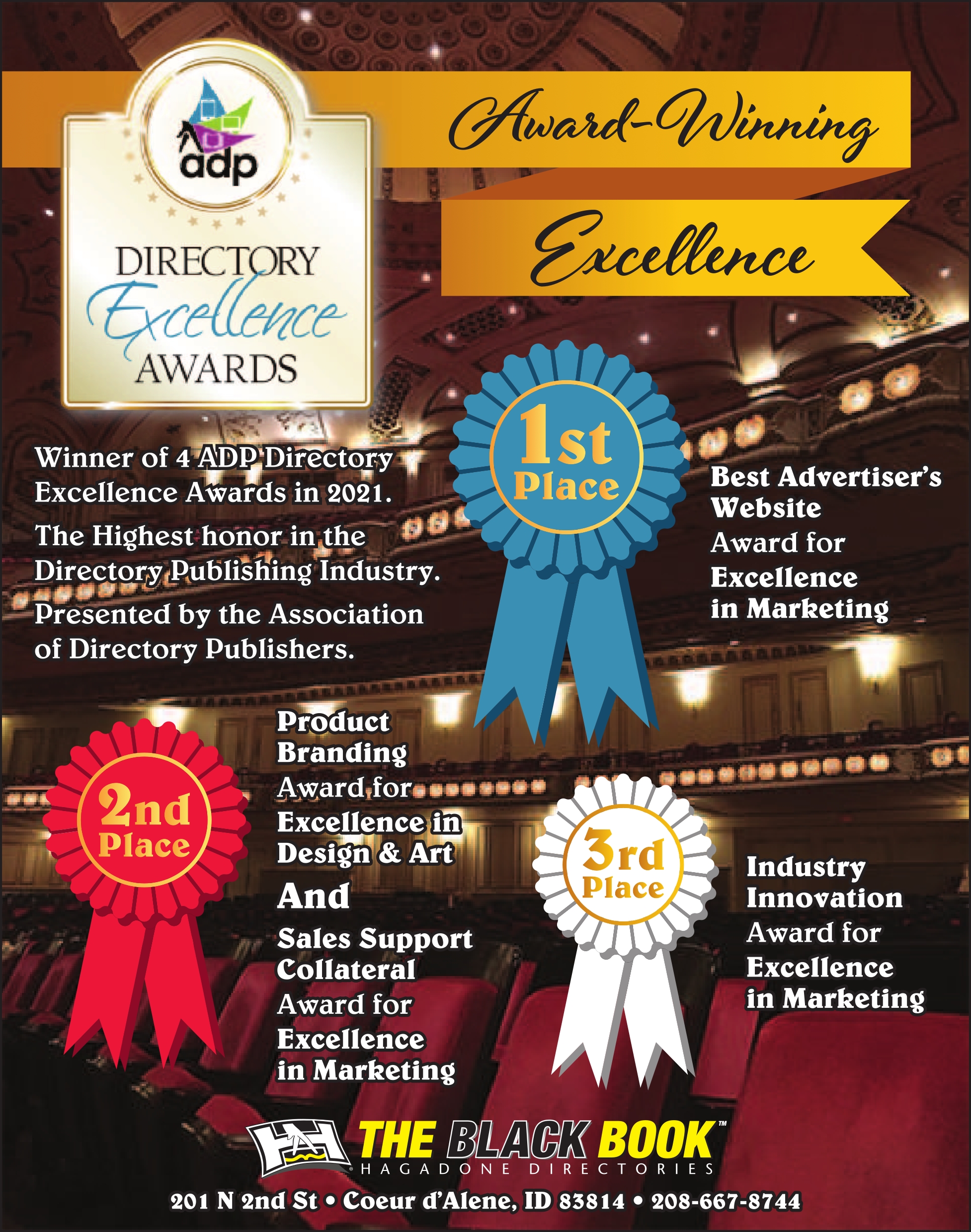 Full Page Award-Winning Excellence Ad