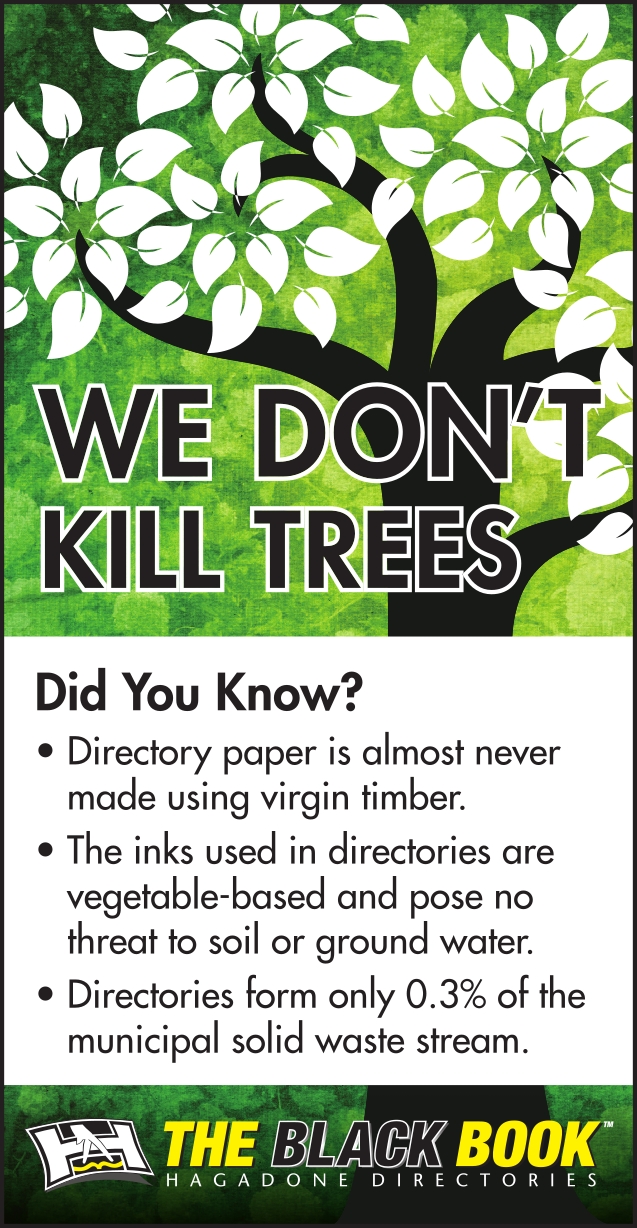 Half-Column We Don't Kill Trees Ad