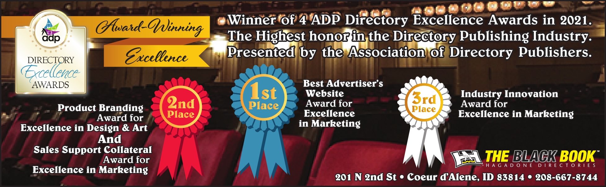 Quarter-Page Half-Column Award-Winning Excellence Ad